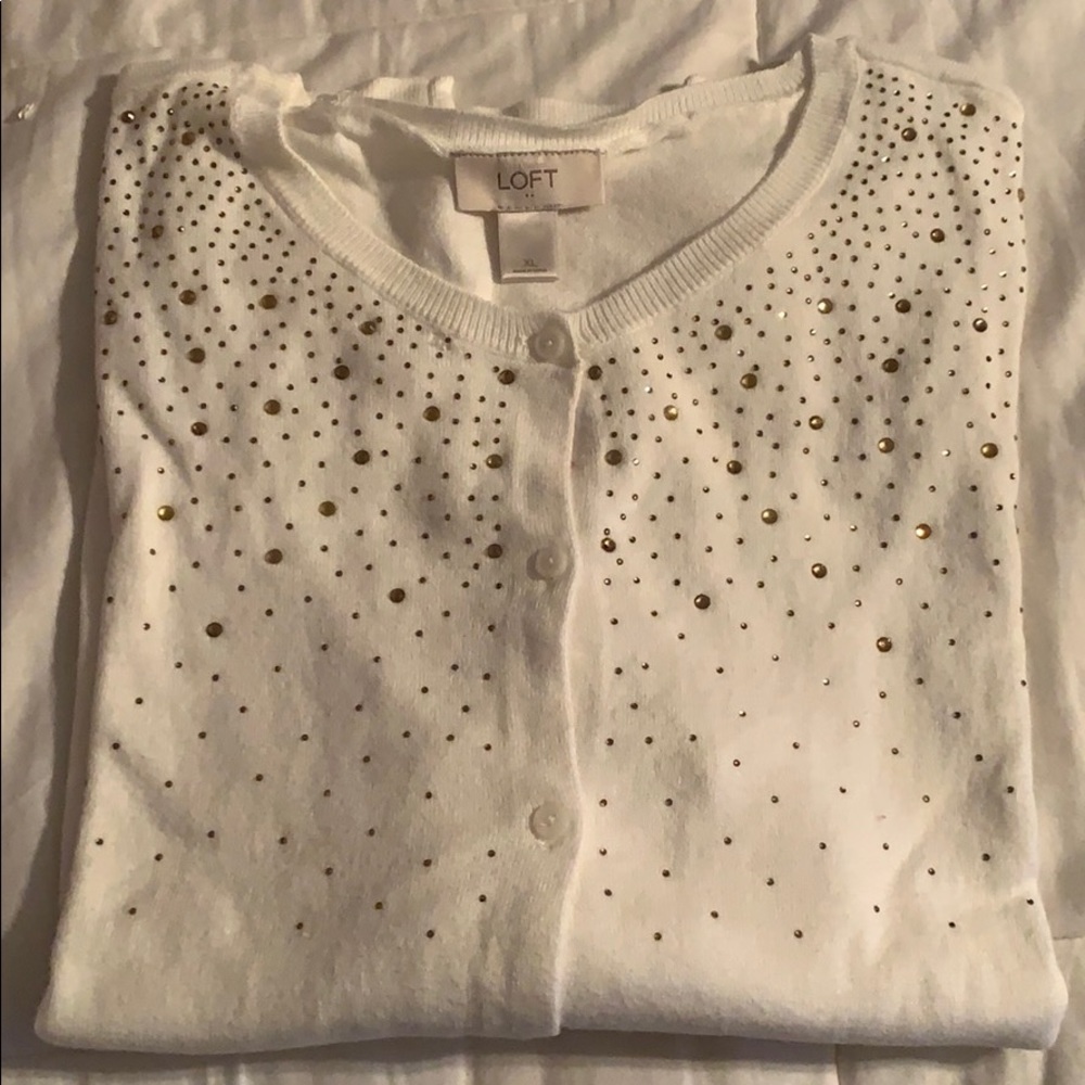 LOFT Sequin Cardigan